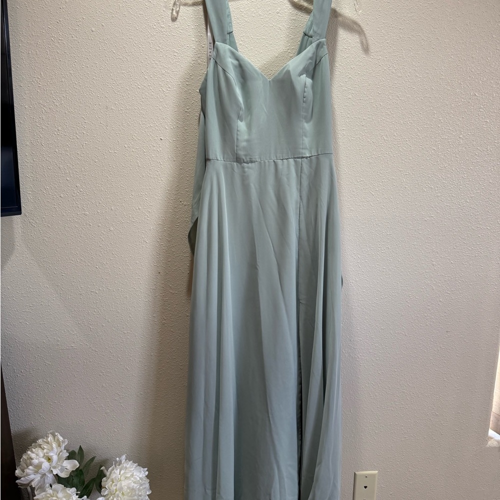 Azazie Soft Blue Maxi Dress